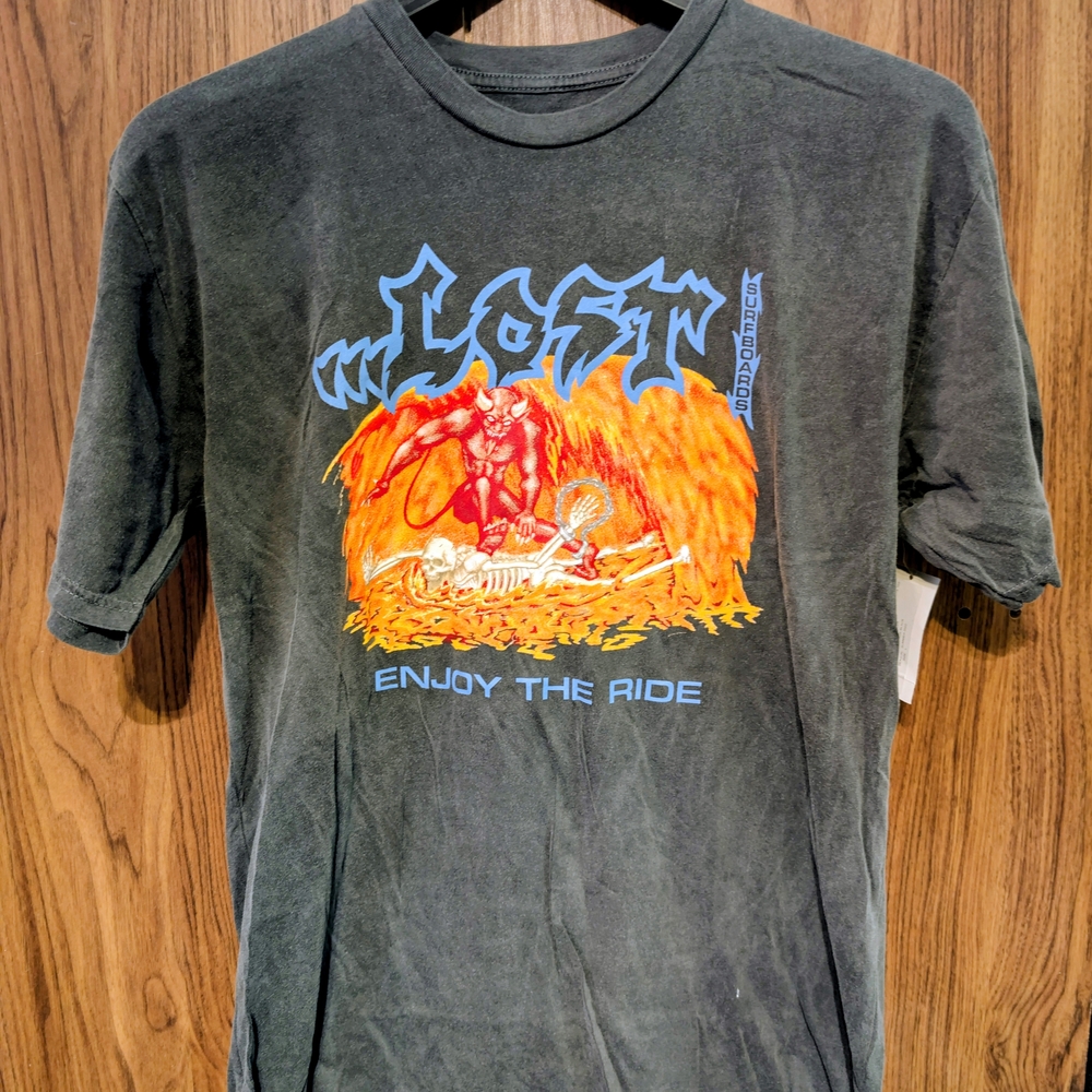 Lost Men's Charcoal Graphic Tee